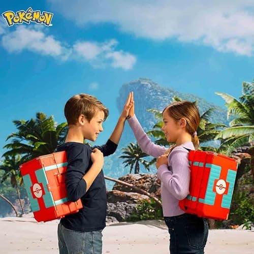 Jazwares Pokémon Carry Case Beach Battle Playset - Portable Transforming Backpack Playset with Action Features and 2-inch Pikachu Battle Figure thumbnail 2