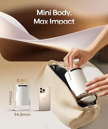 Magcubic 2025 Upgraded HY300PRO Mini Projector with WiFi and Bluetooth, Portable Projector 4K Support, Auto Keystone, 180 Degree Rotation, Smart Proyector for Home Outdoor Android 14 thumbnail 3