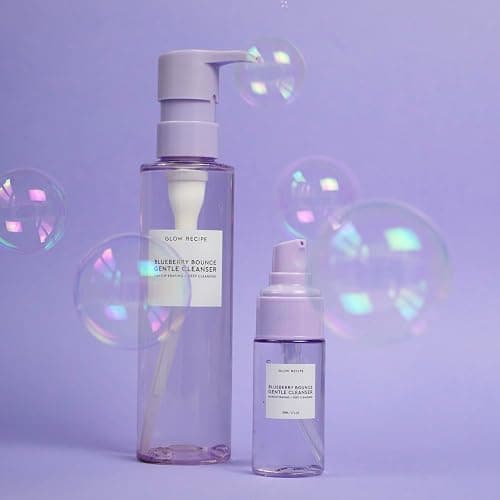 Glow Recipe Blueberry Bounce Exfoliating Face Wash, Travel Size - Foaming Facial Cleanser, Makeup Remover & Clarifying Mask - Hydrating Hyaluronic Acid & Gentle AHA for Sensitive Skin - Vegan, 30ml thumbnail 6