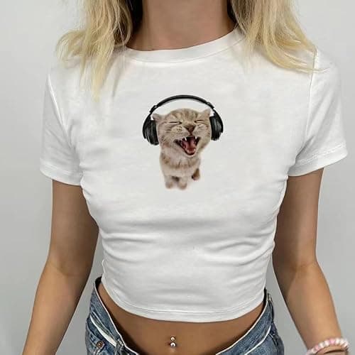 Y2k Graphic Baby Tee Women Grunge Emo Clothes Cute Aesthetic Crop Tops Alt Shirts thumbnail 3