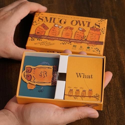 Runaway Parade Games Smug Owls Card Game - an Award-Winning Hilarious & Creative Riddle-Solving Party Game for Kids and Adults | Fun for The Whole Family | 8+ | 15-20 min | 3-15 Players thumbnail 7