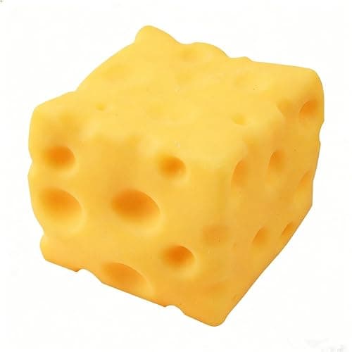 2026 New Yellow Big Cheese Squishy, Soft Novelty Squeeze Cheese, Rebounding Jumbo Squishy-Cheesess Stress & Anxiety Relief Fidget Gift for Adults (4.33in) (Square Cheese) - Image 1
