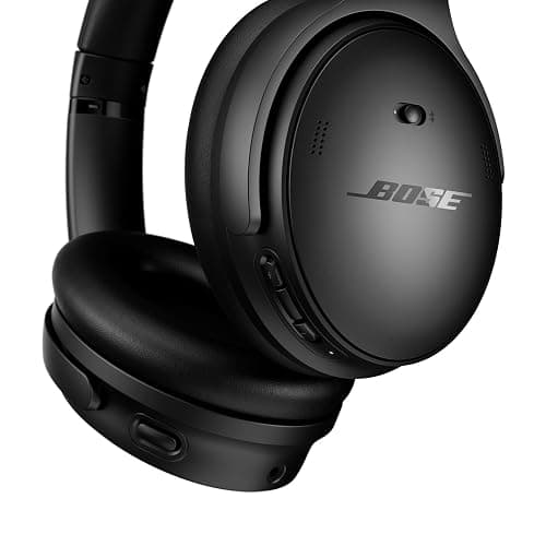 Bose QuietComfort Headphones - Wireless Bluetooth Headphones, Active Over Ear Noise Cancelling and Mic, USB-C Charging, Deep Bass, Up to 24 Hours of Playtime, Black thumbnail 5