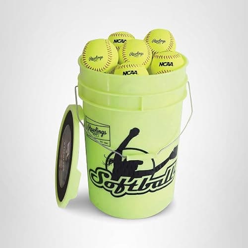 Rawlings | Bucket of 18 Practice Softballs | Ages 12U | 12" | Synthetic Cover thumbnail 8