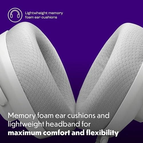 JBL Quantum 100M2 - Wired Over-Ear Gaming Headset with omnidirectional, Detachable mic with Mute Option and Fabric-Covered Memory Foam Ear Cushions, Compatible with All Platforms (White) thumbnail 3