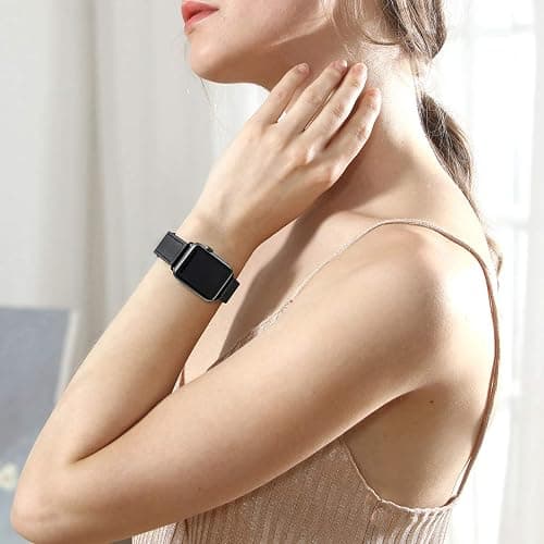 Leather Bands Compatible with Apple Watch Band 38mm  thumbnail 6