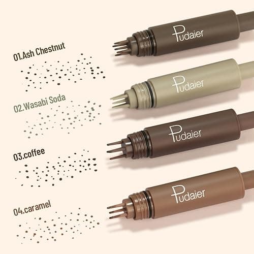 Freckle Stamp Pen, Fake Freckles Stain Marker,5-Dot Faux Liquid Freckle Stamp Cushion for Natural and Lifelike Sunkissed Makeup,Quick Dry Long-Lasting Face Freckle Pencil Tool,04#Caramel thumbnail 4