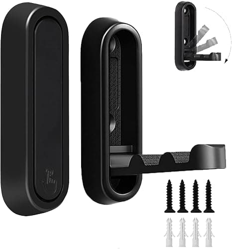 Folding Wall Hooks, 2Pcs Folding Hooks Coat Hooks, Wall Hangers for Clothes Space-Saving Foldable Hook Bathroom Towel Hook Wall Mounted for Hanging Coat Towels Bags Keys(Black) - Image 1