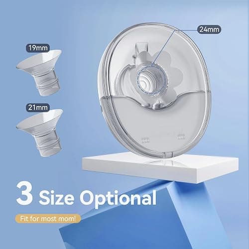 Hands Free Breast Pump Wearable MY-375 - Strong Suction, Low Noise, Portable Electric Breast Pump with 4 Mode & 12 Levels - 19/21/24mm Insert/Flange, 2 Pack (White) thumbnail 7