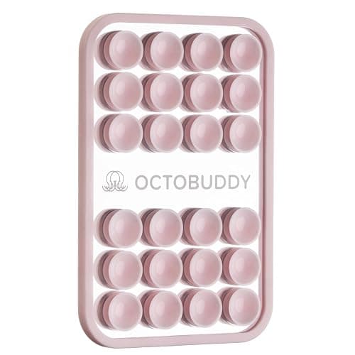 OCTOBUDDY Mirror - OG Suction Cup Phone Mount - Silicone Suction Grip Mobile Holder with Built-in Mirror - Hands-Free Selfies and Videos - Content Creator Accesory - 2.6″ x 3.9″, Chalk Pink - Image 1