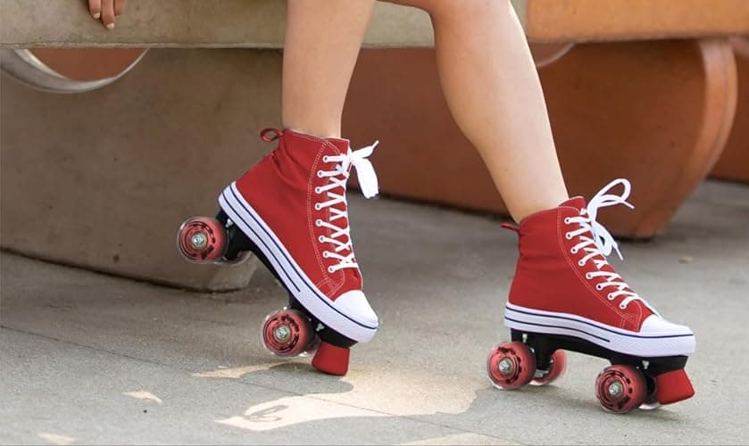 Lenexa MVP 2.0 Roller Skates for Kids and Adults | Roller Skate Shoes for Men and Women | Outdoor High-Top Sneaker Roller Shoes | Full Lace Up Ankle Support | Various Sizes and Colors thumbnail 4