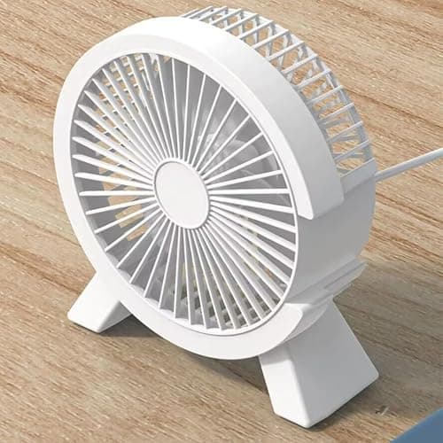 APGLSXY Retro USB Desk Fan Table Fan 1 Speed 4Blades Table Fan for Home Car Outdoor Travel thumbnail 3