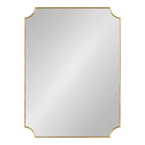 Kate and Laurel Healey Glam Scalloped Wall Mirror; 22 x 30; Gold; Minimal Scallop Mirror for Classic Traditional Wall Decor thumbnail 8