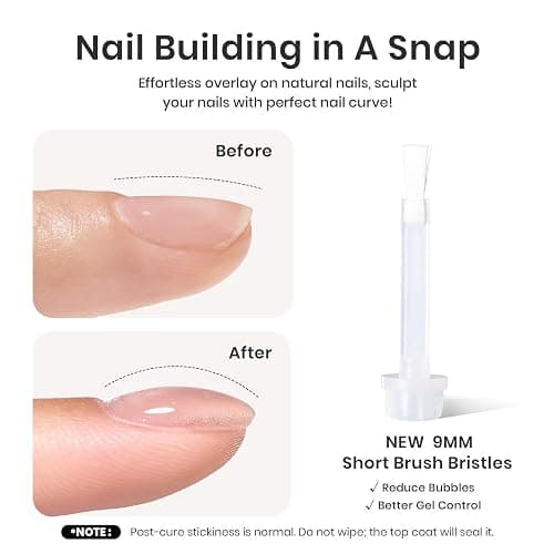 Beetles Builder Gel Kit-Star Cascade 4 Colors 7 in 1 Nail Thickening Strengthening Building Apex with Liner Nail Brush for Beginner DIY Salon at Home,Cat Eye Builder Nail Gel,UV & LED Lamp Needed thumbnail 4