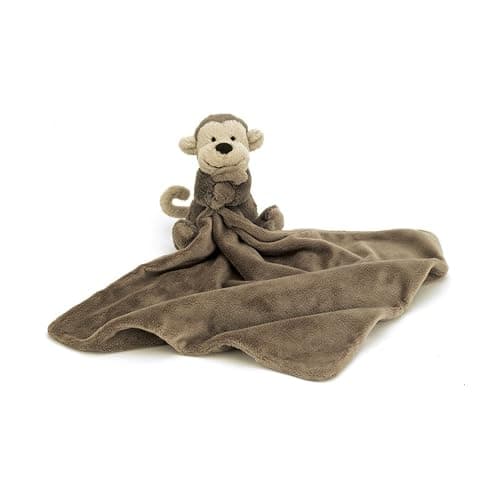 Jellycat Bashful Monkey Soother, 13.5 inches - Security Blanket & Lovey for Babies - Baby Gift - Monkey - Image 1