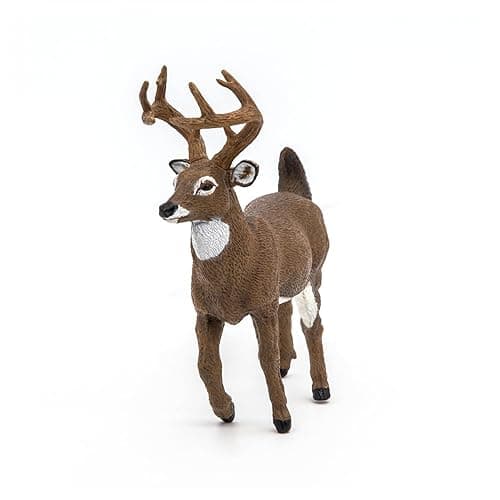 Papo - White-Tailed Deer Figure - Realistic Forest Animal Toy for Kids Age 3+ - Hand Painted Wildlife Model with Antlers - 10.4 x 4 x 10.9 cm - Durable Plastic Figure - Wildlife Collection - 53021 thumbnail 6
