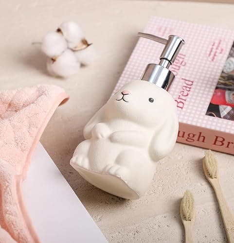 RockTrend Rabbit Ceramic Soap Bottle Lotion Bottle Soap Dispenser with Pump thumbnail 6