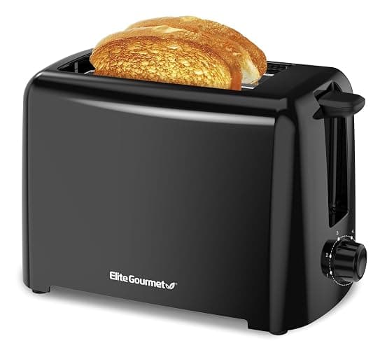 Elite Gourmet ECT1027B Cool Touch Toaster with 6 Temperature Settings & Extra Wide 1.25" Slots for Bagels, Waffles, Specialty Breads, Puff Pastry, Snacks, ETL Certified, 2 Slices, Black - Image 1