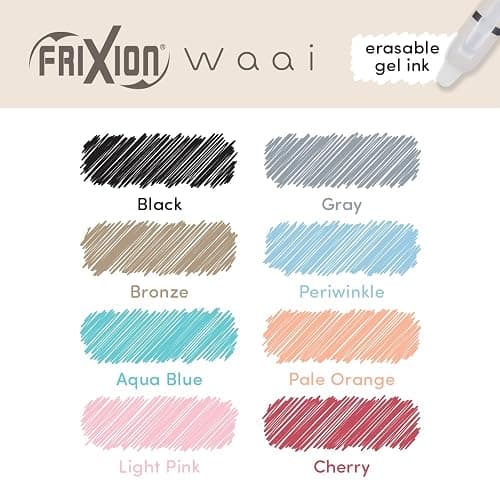 PILOT FriXion Waai Erasable Gel Pens, 8-Pack Pouch, Extra Fine Point 0.5 mm, Assorted Colors, FriXion Erasable Pens 0.5 - Ideal for School, Journaling & Office Writing thumbnail 5