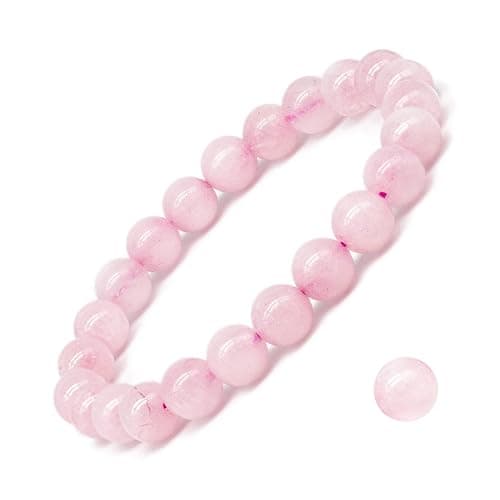DAZCOLO 8mm Natural Gemstone Stretch Bracelet, Handmade Unisex Crystal Bracelets for Meditation, Yoga, Spiritual Healing & Positive Energy - Image 1