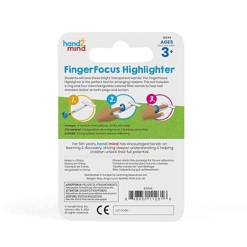 hand2mind FingerFocus Highlighter, Guided Reading Strips, Reading Pointers for Kids, Dyslexia Tools for Kids, ADHD Tools, Special Education School Supplies, Teacher Classroom Must Haves (1 Pack) | Guided Reading Strips, Reading Pointers for Kids, Dyslexia Tools for Kids, ADHD Tools, Teacher Classroom Must Haves thumbnail 7