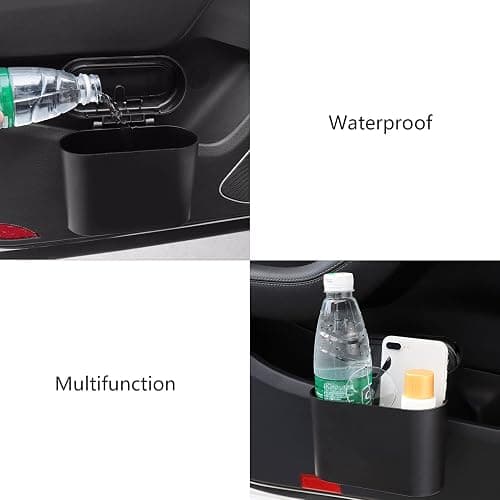 SGLRT Car Trash Can Bin with Lid - 2 Packs Universal Black Vehicle Mini Leakproof Garbage Can Bin with 40pcs Trash Bags Car Organizers and Storage for Front Back Seat Accessories for Auto Office Home thumbnail 7