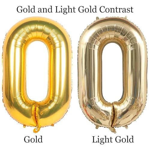 40 Inch Light Gold 15 Number Balloons White Gold Giant 15 Foil Mylar Helium Large Digital Balloon Champagne Gold Birthday Numbers Jumbo Balloons 15th or 51st Anniversary Party Decorations Supplies thumbnail 6