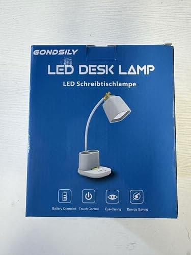 GONDSILY LED Desk Lamp with USB Charging Port Touch Control 3 Color Modes, Stepless Dimming,Eye-Caring LED Table Lamp for Home,Office,Bedroom,Reading,Work,Study,Gooseneck Lamp, 5V, 2.4A thumbnail 8