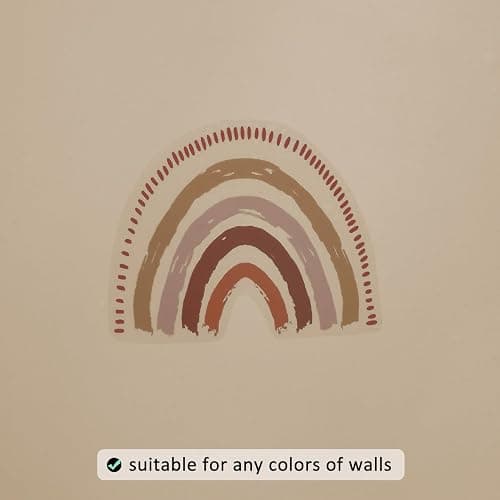 funlife 72 PCS Small Boho Rainbow Wall Decals Peel and Stick, Self Adhesive Colorful Rainbow Wall Sticker for Girls Bedroom Decor, Kids Nursery Room Decoration, 2.56" x 2.17" thumbnail 6