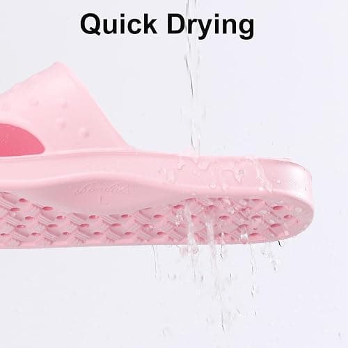 shevalues Shower Shoes for Women Men with Arch Support Quick Drying Pool Slides Lightweight Beach Sandals with Drain Holes thumbnail 3