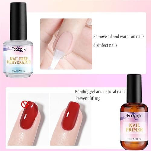 Fcozpjk Nail Dehydrator and Nail Primer with Cuticle Oil Set, Air Dry Bonding Primer for Acrylic Nails No Lift, Acid-free Prep Dehydrator, Natural Cuticle Oil for Nails, Manicure Accessories thumbnail 4