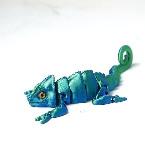3D Printed Lizard Model with Eyes,Flexible Animals Toy Statue,Movable Joints,Home Office Decor,Interesting Toys,Festival Gifts toco,Fidget Toys, Executive Desk Animals Toy (GB) thumbnail 5