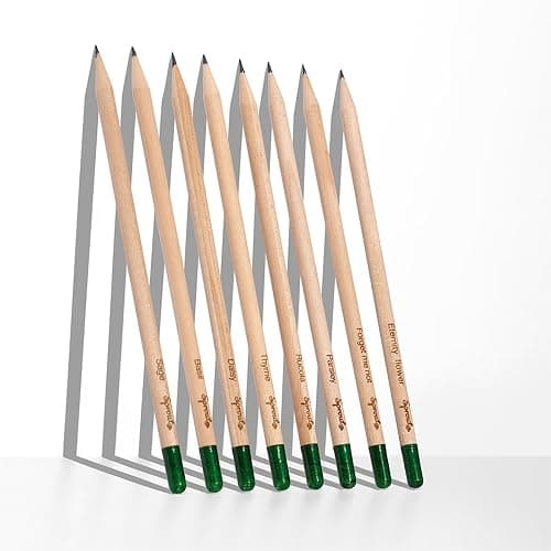 SproutWorld Plantable Pencils 8 Pack | HB Pre-Sharpened Wood-Cased Graphite with Flower, Herb & Vegetable Seeds | Eco-Friendly Gift for Drawing, Sketching & Shading | Original Edition thumbnail 3