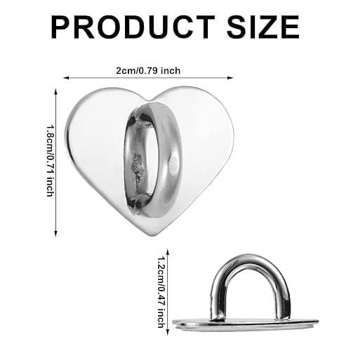 Gosknor 8pcs Heart Cell Phone Ring Holder, Cute Phone Charm Hooks Adhesive Smartphone Finger Ring Grip Sticky Metal Loop Stand for Cellphone Case Pad Tablet DIY Accessories (Silver) thumbnail 2
