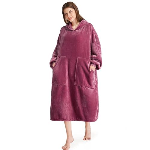 Kipswiza Blanket Hoodie - Wearable Blankets Oversized Cozy Flannel Sweatshirt Blanket as Gifts for Adult Women Men thumbnail 6
