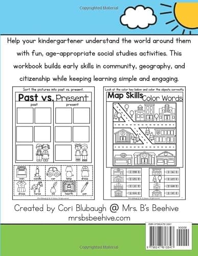 Social Studies Skills Workbook for Kindergarten: Map Skills, Community Workers, Transportation, and Citizenship Activities thumbnail 2