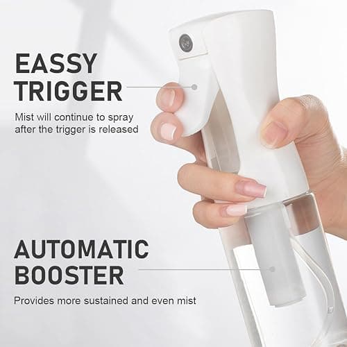 ELEMSY Spray Bottle For Hair (2 Pack 6.8 OZ) Continuous Mister Empty Spray Bottles, Ultra Fine Mist Water Sprayer for Hairstyling, Cleaning, Plants, Pets, Barbers, Salons, Essential Oil Scents thumbnail 5