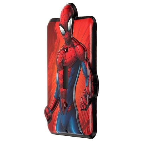 Open Road Brands Marvel Spider-Man Embossed Metal Light Switch Plate Decoration for Bedroom or Man Cave thumbnail 4