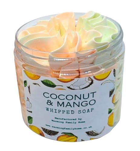 Coconut & Mango Whipped Soap | Body Wash | Shaving Cream | Bubble Bath | Shower Cream | Shower Fluff | - Image 1