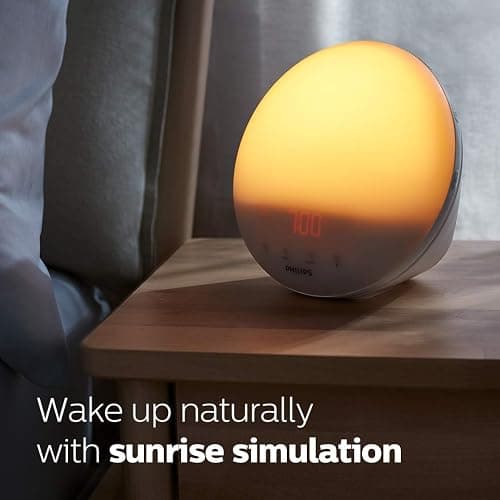 Philips SmartSleep Wake-up Light, Colored Sunrise and Sunset Simulation, 5 Natural Sounds, FM Radio & Reading Lamp, Tap Snooze, HF3520/60 thumbnail 2