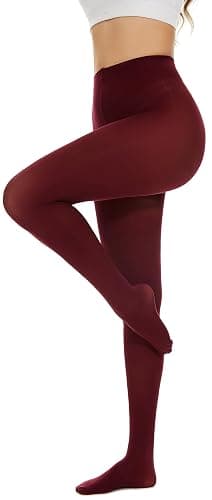 Hiltzo 80D Women's Tights Opaque Ultra Soft Solid Color Stretchable High Waist Footed Pantyhose with 25 Colors thumbnail 6