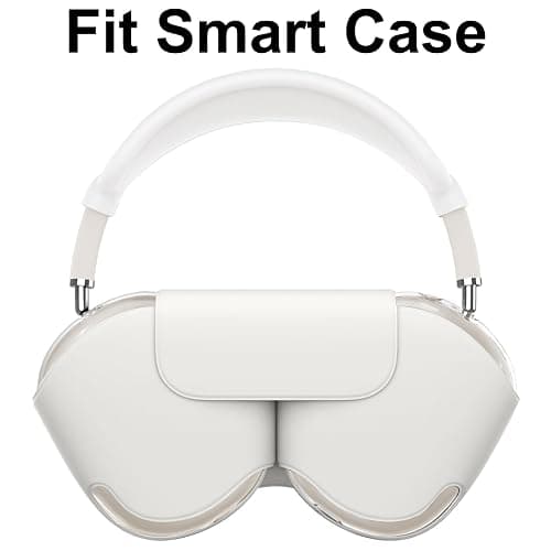 Silicone Case Cover for AirPods Max Headphones, Clear Soft TPU Ear Cups Cover/Ear Pad Case Cover/Headband Cover for AirPods Max (2024/2020),Transparent Accessories for Apple AirPods Max (USB-C), White thumbnail 7