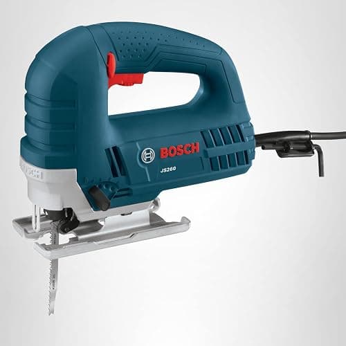 BOSCH JS260 Top-Handle Jig Saw - 6.0 Amp Motor, Variable Speed Control, Low-Vibration Plunging Design, Toolless Blade Change System - Ideal for Accurate and Smooth Cutting thumbnail 10