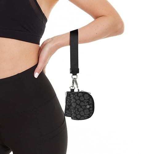 Keychain Wallet Mini Zip Around Wristlet Wallets for Women Detachable Dual Pouch Wristlet Portable Coin Purse Small Wallets thumbnail 2