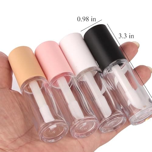 Qeuly 4 Piece Lip Gloss Tubes, 6ml Empty Lip Gloss Tubes with Wand, Clear Plastic Lip Gloss Containers for Skin Care Oil DIY Makeup Lipgloss Making Kit (D25xH86mm) thumbnail 5