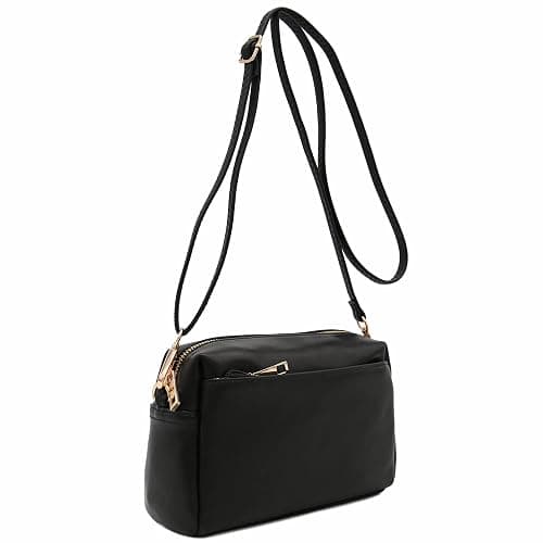 FashionPuzzle Triple Zip Small Crossbody Bag thumbnail 4
