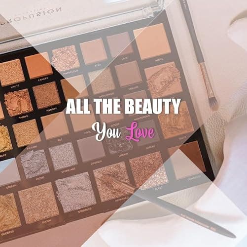 Profusion Cosmetics Moonstone 42 Shade Palette Matte Satin Shimmer Metallic Nude Smoky Eyeshadow Pallete Beauty Cosmetics Highly Pigment Powder Long Lasting Blendable thumbnail 7