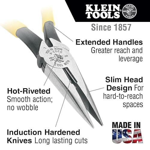 Klein Tools 80080 Hand Tool Kit includes 2 Screwdrivers, Made in USA, 3 Pliers, Wire Stripper and Cutter, for Electricians, 6-Piece thumbnail 5