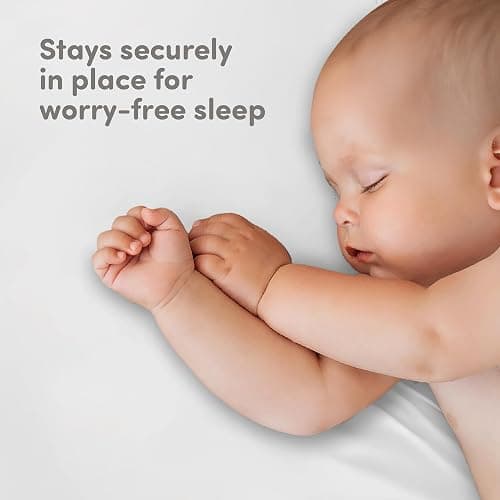 Cotton Crib Sheets 2 Pack – Sweety Fox Mini Fitted Sheets for Baby Boys and Girls, Soft Jersey Knit for Crib or Toddler Bed, White thumbnail 5