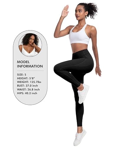 LZYVOO Leggings with Pockets for Women, 6 Packs Soft High Waisted Tummy Control Workout Yoga Pants thumbnail 6